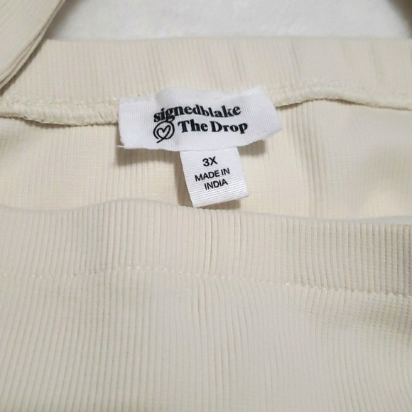 The Drop Women's Whisper White Strappy Rib Midi Dress by @signedblake. Size 3X - Picture 7 of 8